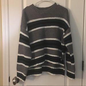 Charlotte Russe Green Striped Sweater